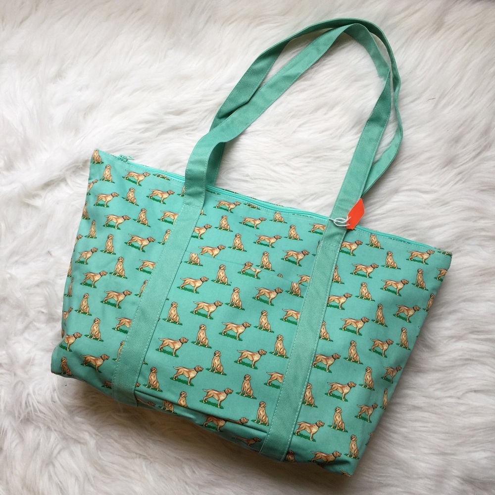 LAST ONE! Alynn Golden Retriever Dog Print Tote - Picture 2 of 6